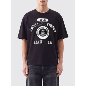 Amiri Men Black Cotton Amiri T-Shirt With Contrasting Logo And Dropped Shoulders
